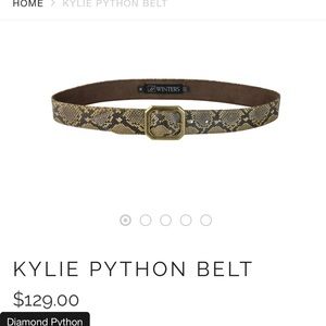 JJ Winters Kylie Diamond Python Belt Size Small